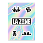 Feuille d'autocollants Noir