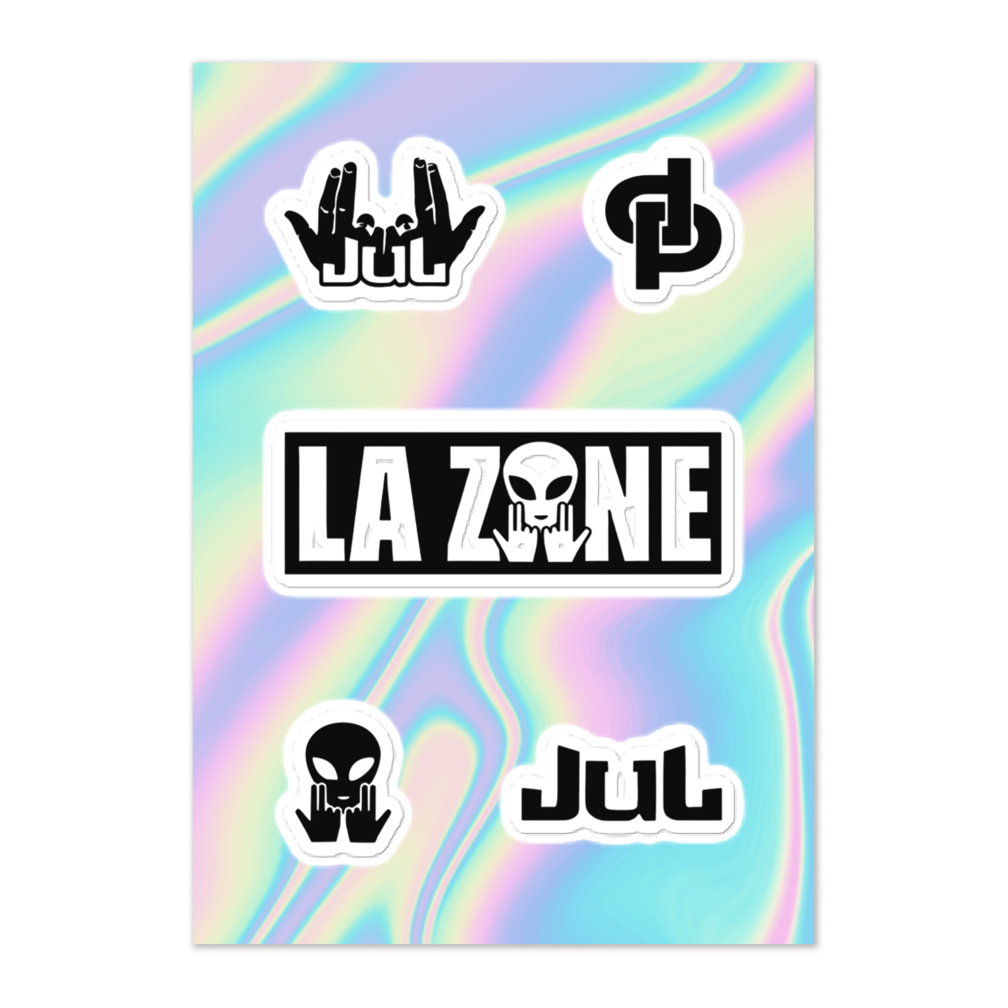 Feuille d'autocollants Noir