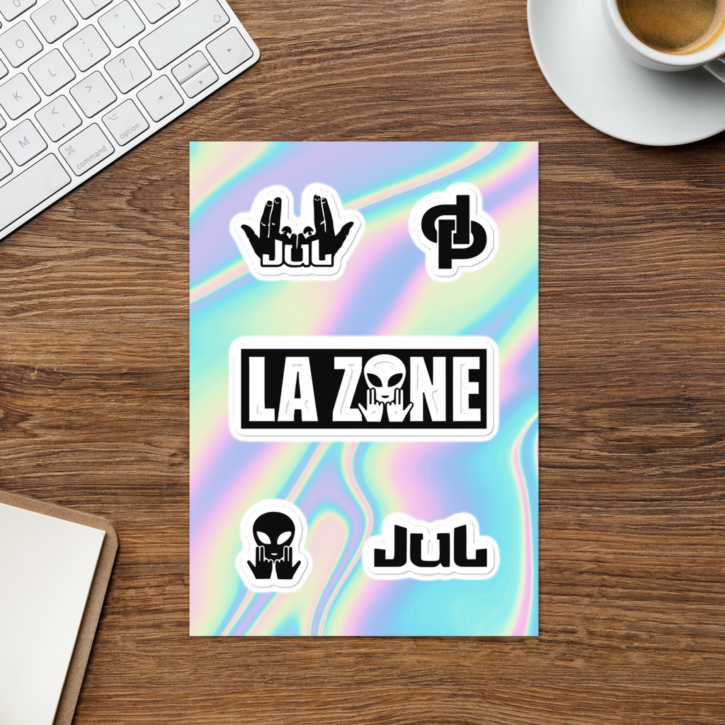 Feuille d'autocollants Noir