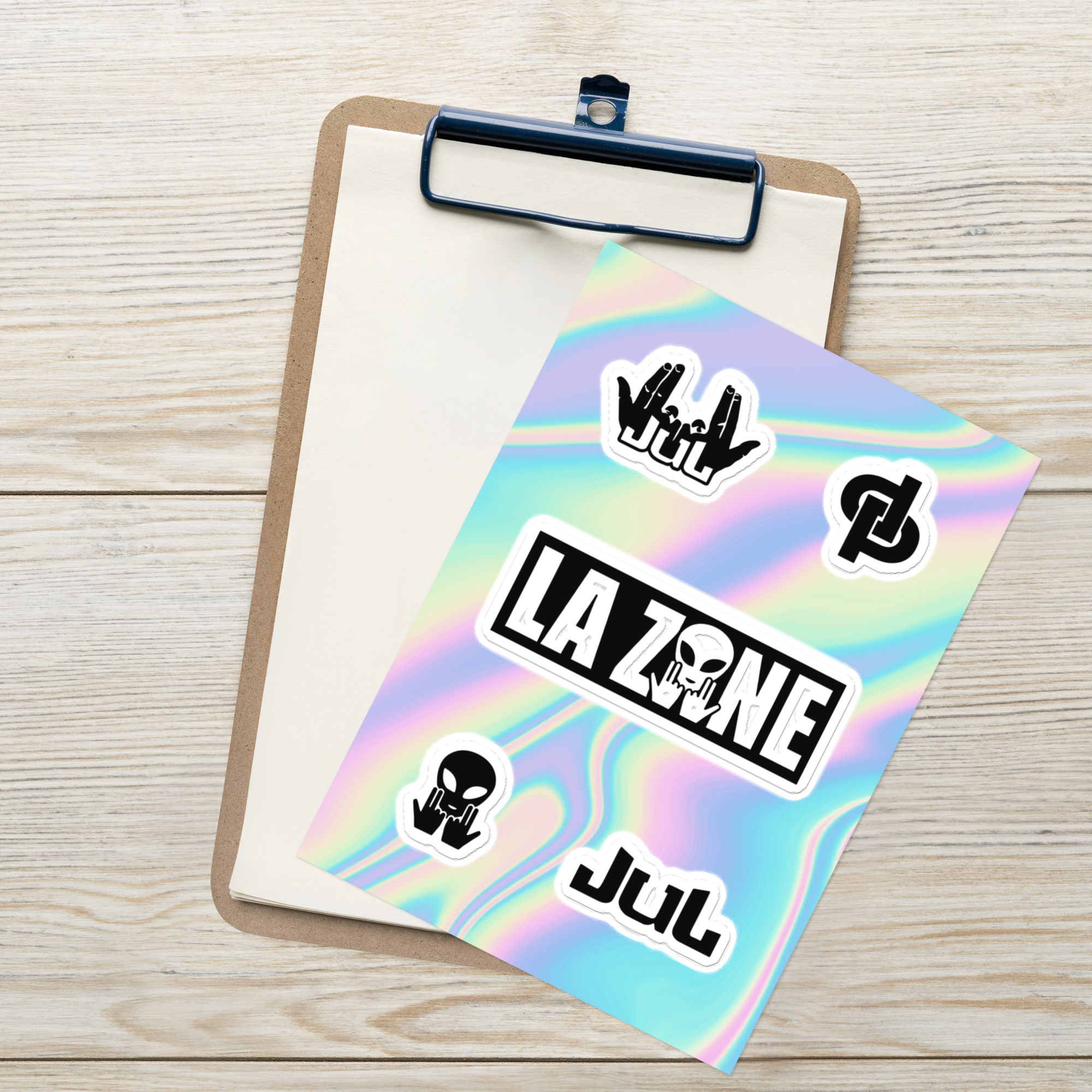 Feuille d'autocollants Noir