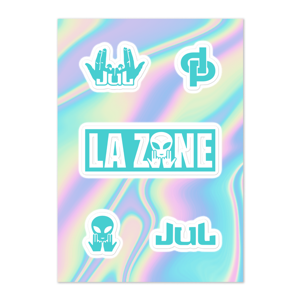 Feuille d'autocollants Turquoise