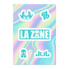 Feuille d'autocollants Turquoise