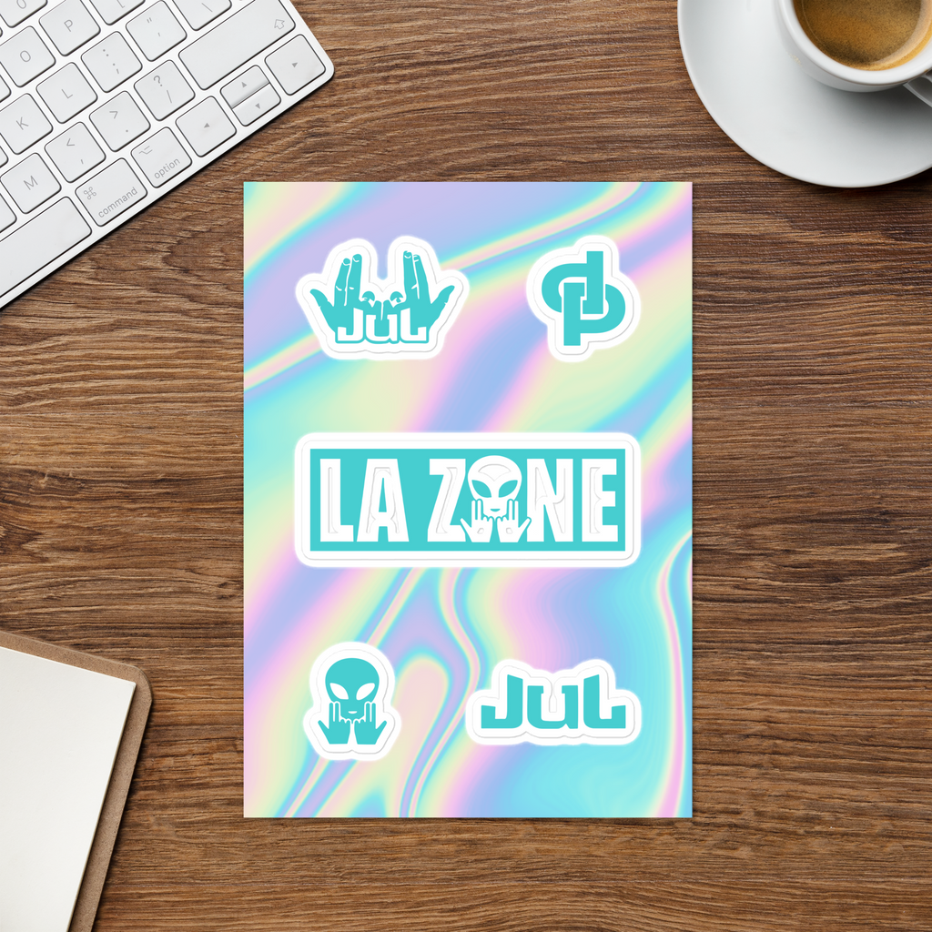 Feuille d'autocollants Turquoise