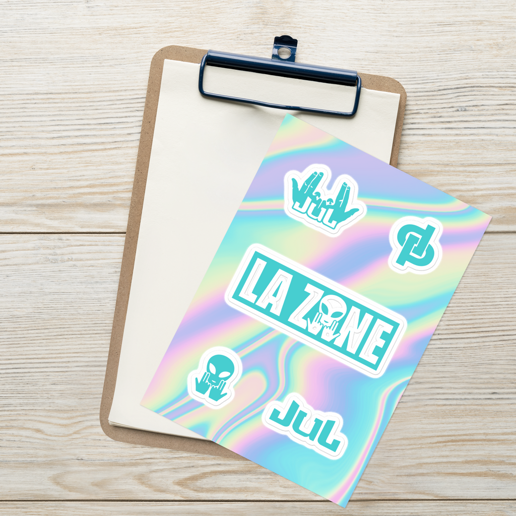 Feuille d'autocollants Turquoise